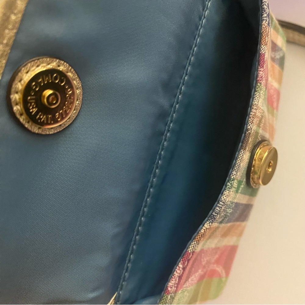 Coach Poppy Glam Madras Wristlet EUC - Picture 9 of 10